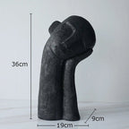 Thoughtful Face Resin Sculpture