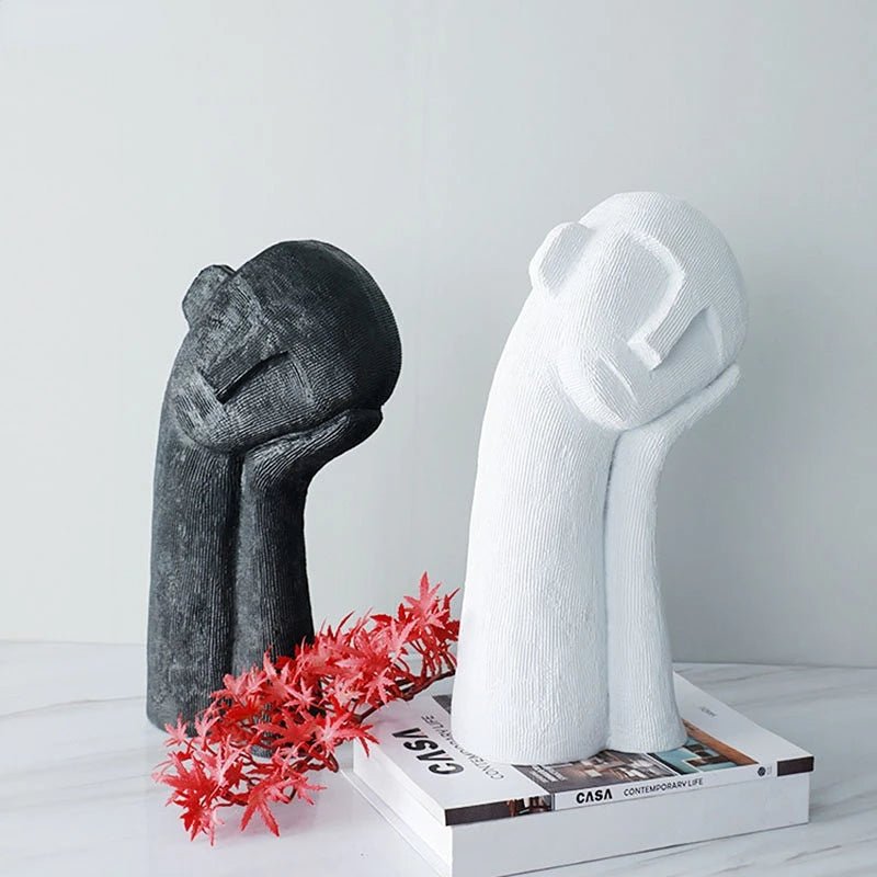 Thoughtful Face Resin Sculpture