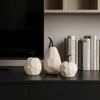 Geometric Resin Apple or Pear Ornament