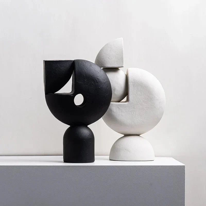 Geometric Resin Sculptures and Bookends