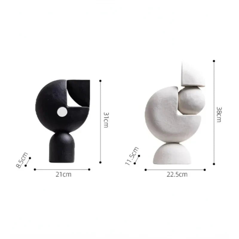 Geometric Resin Sculptures and Bookends