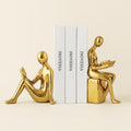 Glossy Ceramic Bookends, Set of 2