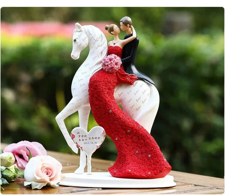 Embracing Couple Resin Figurine