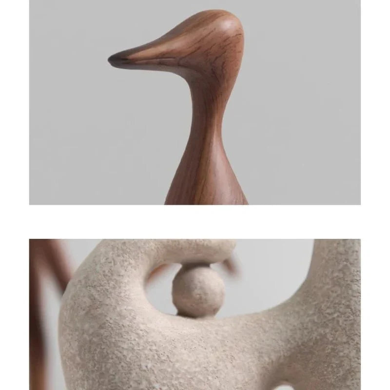 Abstract Resin and Ceramic Decorative Sculpture