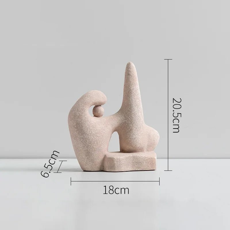 Abstract Resin and Ceramic Decorative Sculpture