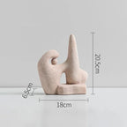 Abstract Resin and Ceramic Decorative Sculpture