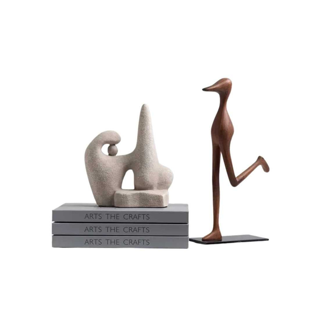 Abstract Resin and Ceramic Decorative Sculpture
