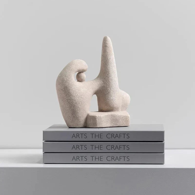 Abstract Resin and Ceramic Decorative Sculpture