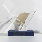 Marble and Acrylic Book Display Stand