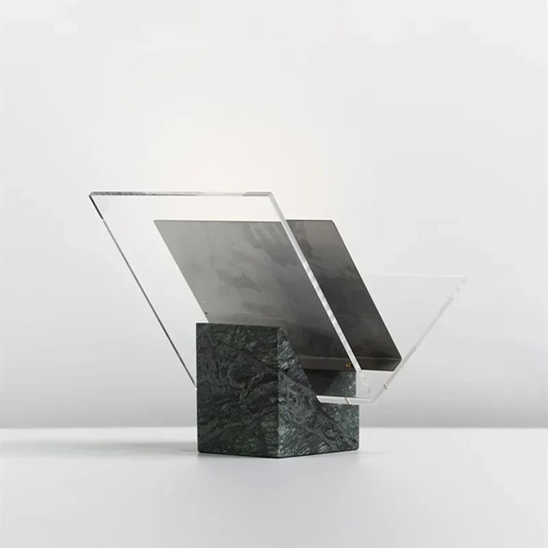 Marble and Acrylic Book Display Stand