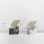 Marble and Acrylic Book Display Stand