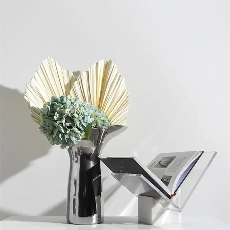 Marble and Acrylic Book Display Stand
