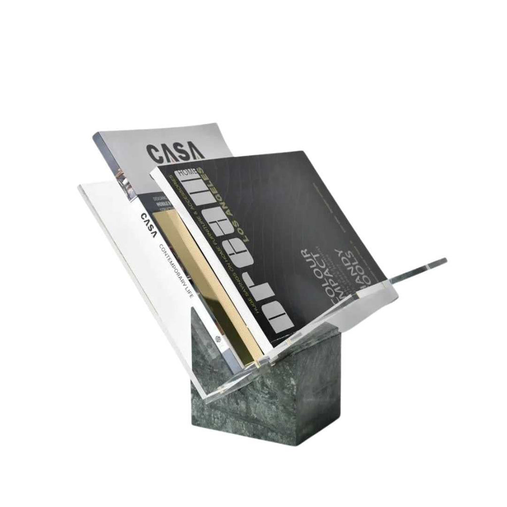 Marble and Acrylic Book Display Stand