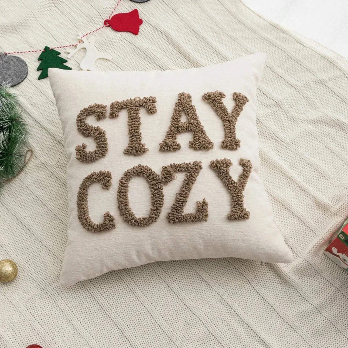 Stay Cozy Polyester Cushion Cover, 45 x 45 cm