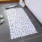 Pebble Texture PVC Bath Mat with Suction Cups, 88 x 40 cm