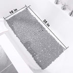 Pebble Texture PVC Bath Mat with Suction Cups, 88 x 40 cm