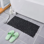 Pebble Texture PVC Bath Mat with Suction Cups, 88 x 40 cm