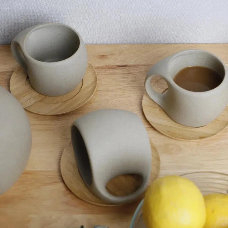 Stone Grey Ceramic Coffee Mug, 220 ml