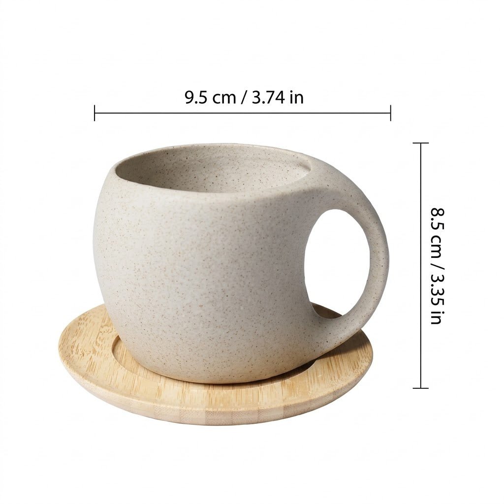 Stone Grey Ceramic Coffee Mug, 220 ml