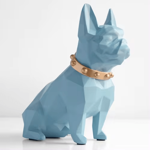 Geometric French Bulldog Resin Money Box