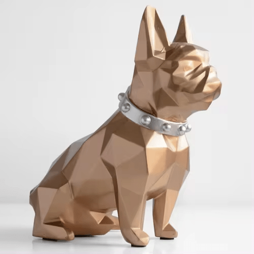 Geometric French Bulldog Resin Money Box