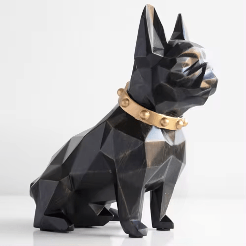 Geometric French Bulldog Resin Money Box