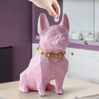 Geometric French Bulldog Resin Money Box