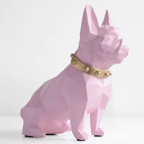 Geometric French Bulldog Resin Money Box