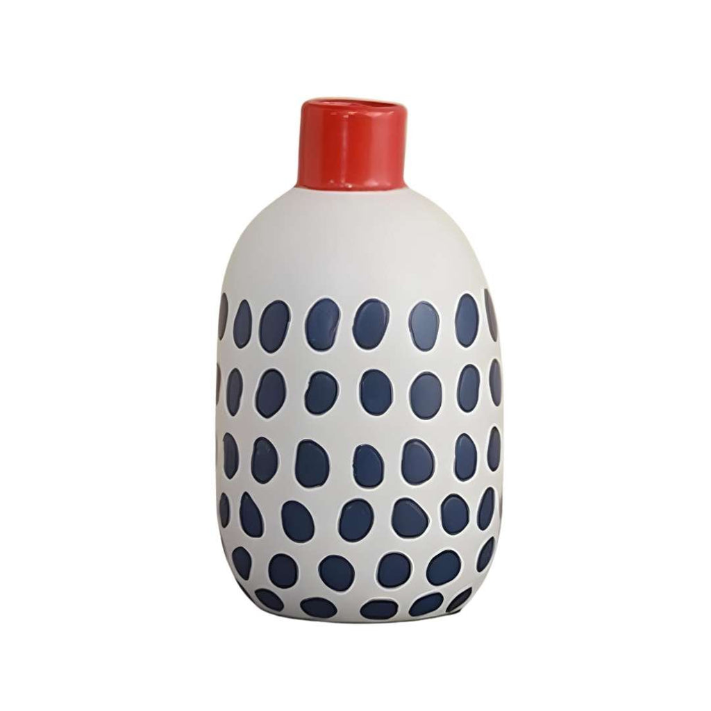 Graphic Pattern Ceramic Vase