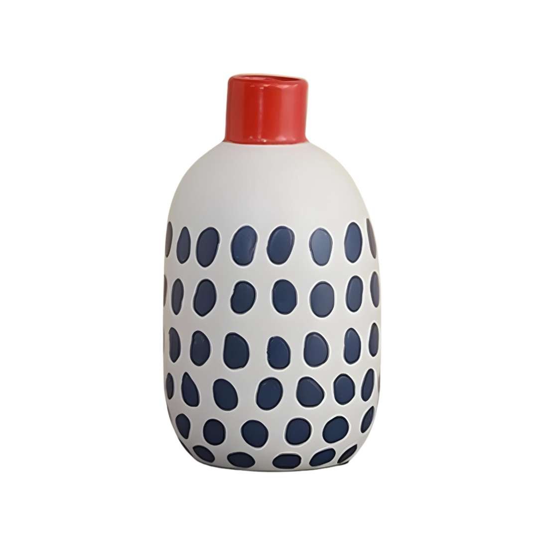 Graphic Pattern Ceramic Vase