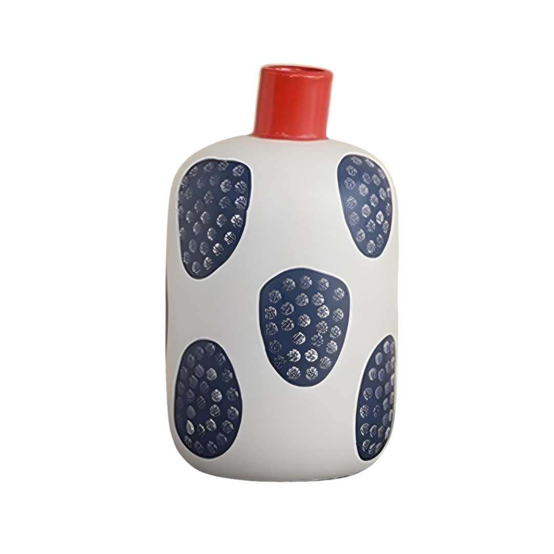 Graphic Pattern Ceramic Vase