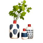 Graphic Pattern Ceramic Vase