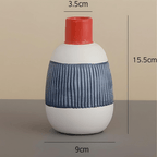 Graphic Pattern Ceramic Vase