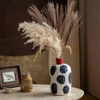 Graphic Pattern Ceramic Vase