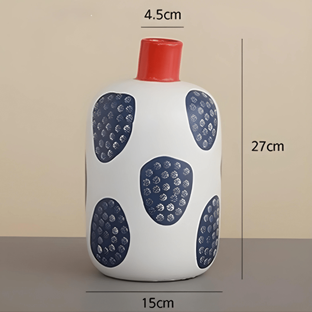 Graphic Pattern Ceramic Vase