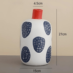 Graphic Pattern Ceramic Vase