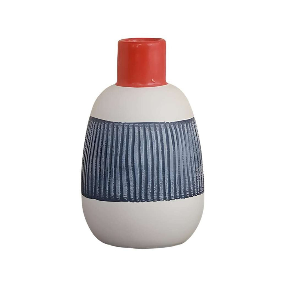 Graphic Pattern Ceramic Vase
