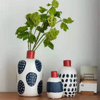 Graphic Pattern Ceramic Vase