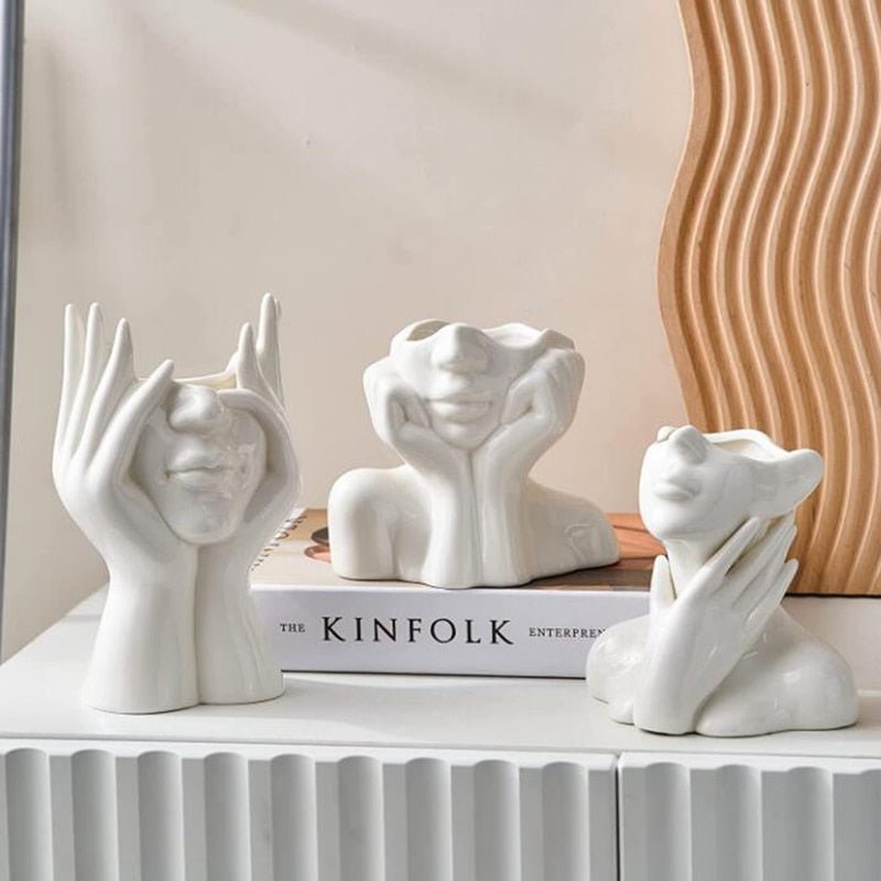 Sculptural Ceramic Flower Vase