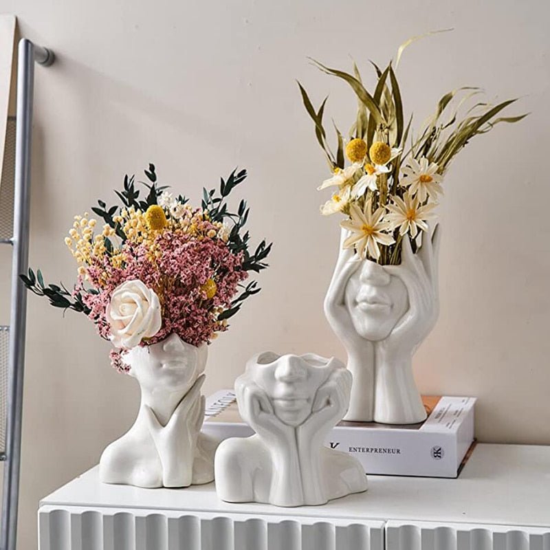 Sculptural Ceramic Flower Vase