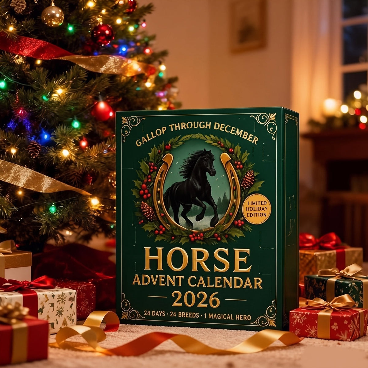 Horse Ornament Advent Calendar with 24 Figures