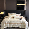 Rose Embroidered Cotton Sateen Bedding Set