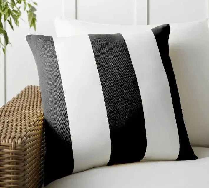 Wide Stripe Velvet Cushion Cover, 45 x 45 cm