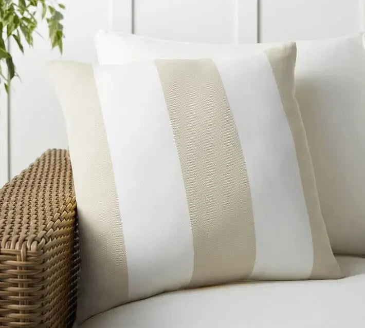 Wide Stripe Velvet Cushion Cover, 45 x 45 cm