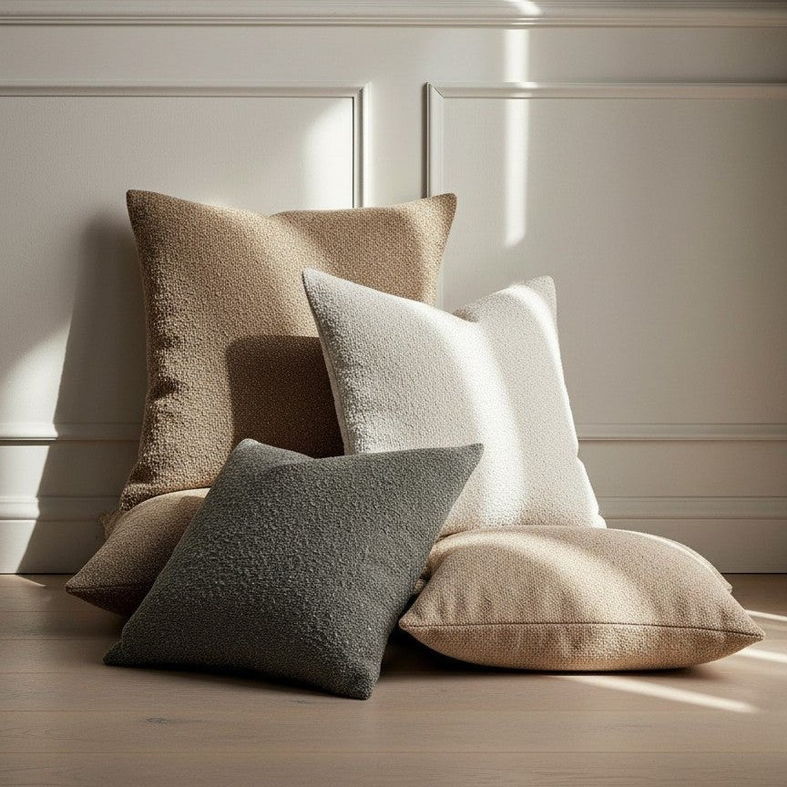 Boucle Cushion Cover with Concealed Zip, 45 x 45 cm
