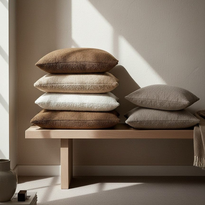 Boucle Cushion Cover with Concealed Zip, 45 x 45 cm