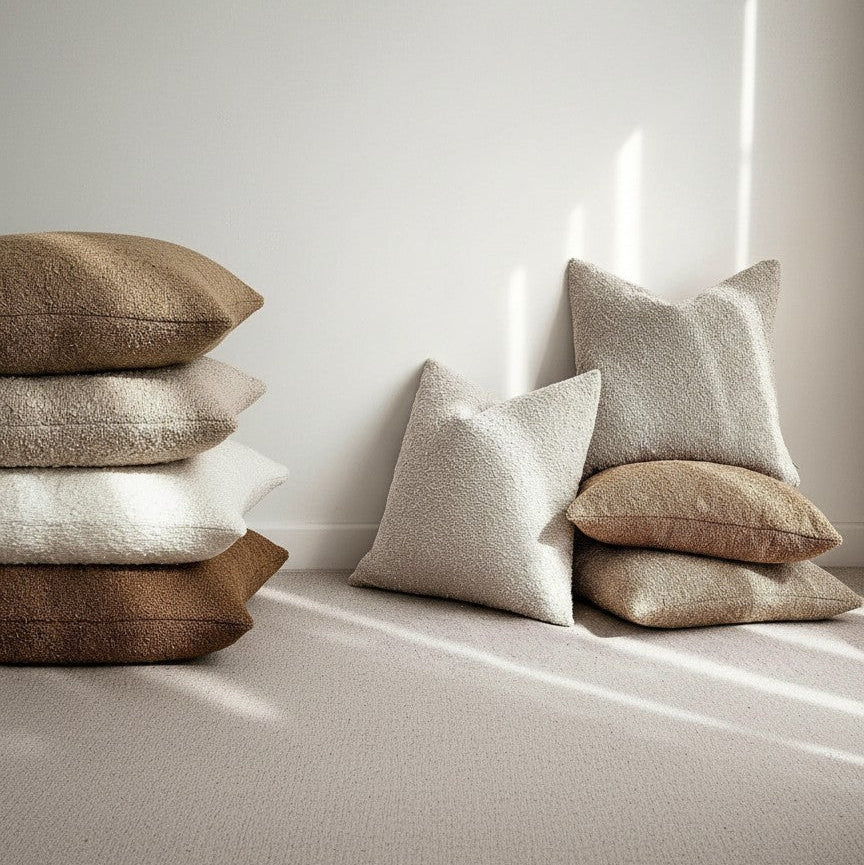 Boucle Cushion Cover with Concealed Zip, 45 x 45 cm