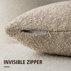Boucle Cushion Cover with Concealed Zip, 45 x 45 cm