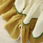 Two-Tone Ruffled Cotton Cushion Cover, 45 x 45 cm