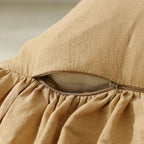 Two-Tone Ruffled Cotton Cushion Cover, 45 x 45 cm